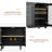 Reeded 3-glass Door Sideboard