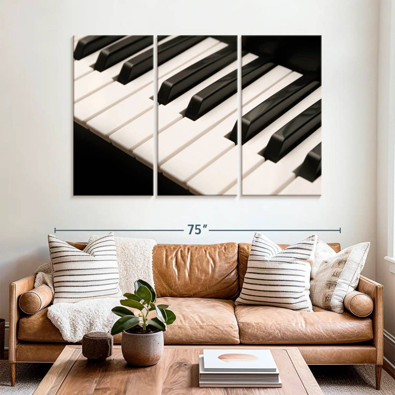 Abarca Notes Of Piano Keys, H 42 po x l 65 po