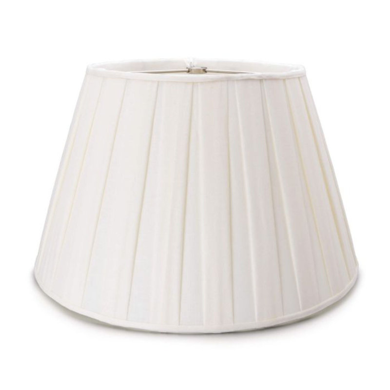 Linen Pembroke Pleated Shade - Snow, 11" H x 16" W  x 11" D