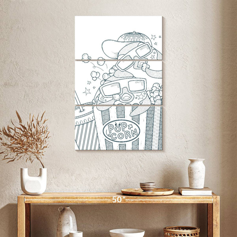 Ashelle Playful Popcorn Penguins, 38" H x 24" W