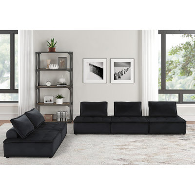 120-Inch Velvet Upholstered 5-Piece Sofa And Loveseat Set For Luxurious Comfort And Modern Living.