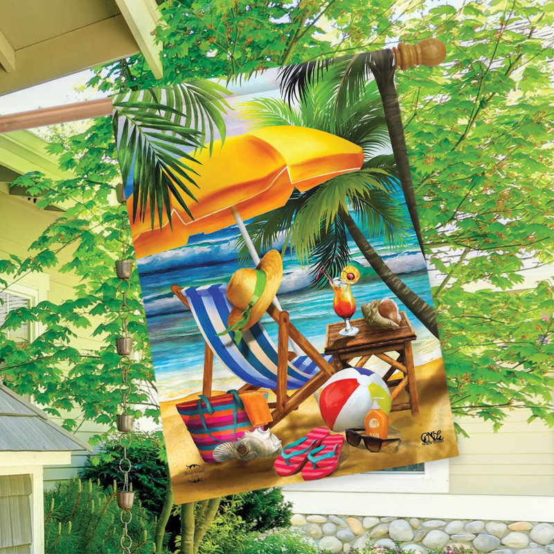 Drapeau «Welcome To Paradise Beach Summer House»