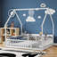 Lit pour enfant avec rangement, lit double en bois de pin pour maison