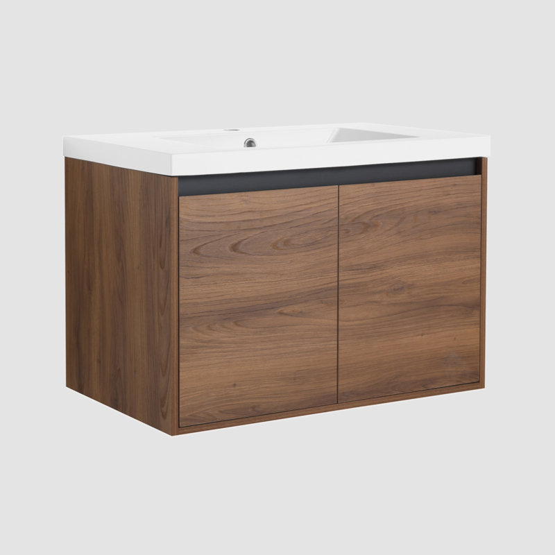Ensemble de meuble-lavabo simple 29,53 po avec plateau en céramique Jakayden