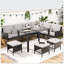 Ensemble de 7 pièces de mobilier d'extérieur pour petit patio-988645032