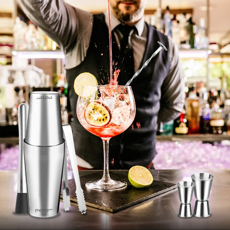 17pcs Boston Professional Cocktail Shaker Set