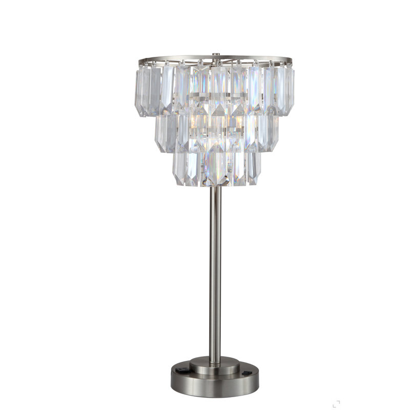 LAMPE DE TABLE CONTEMPORAINE À CRISTAUX 27,5 "H (1PC / CTN) (1,01 / 9,25)