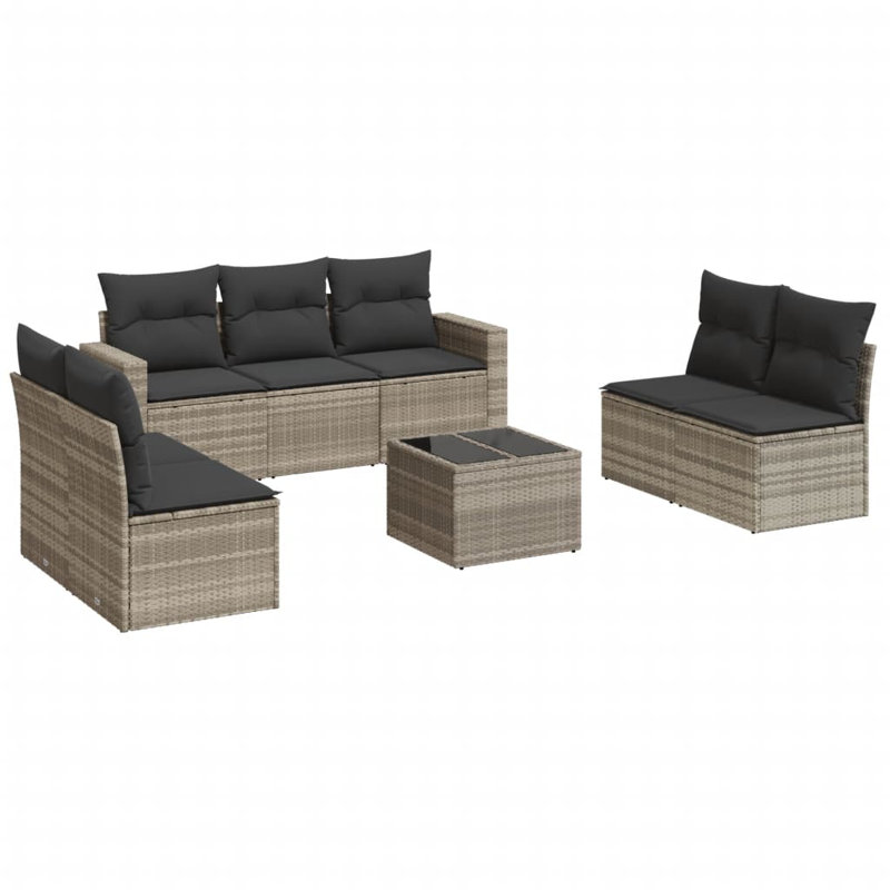  Garden Sofa Set Light Grey