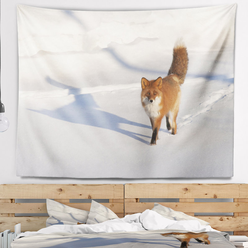 Tapisserie pour chat hiver avec empreintes, H 68 po x l 80 po