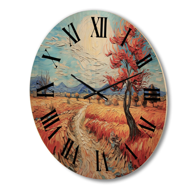 Horloge murale Vangogh Autumn Path III - Vangogh, Moyenne