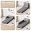 Grand canapé-lit pliant Boneless 4-en-1 - Futon convertible multi-styles l 79 po avec coussins amovibles, accoudoirs, poches latérales et matelas en mousse dépliable, gris foncé