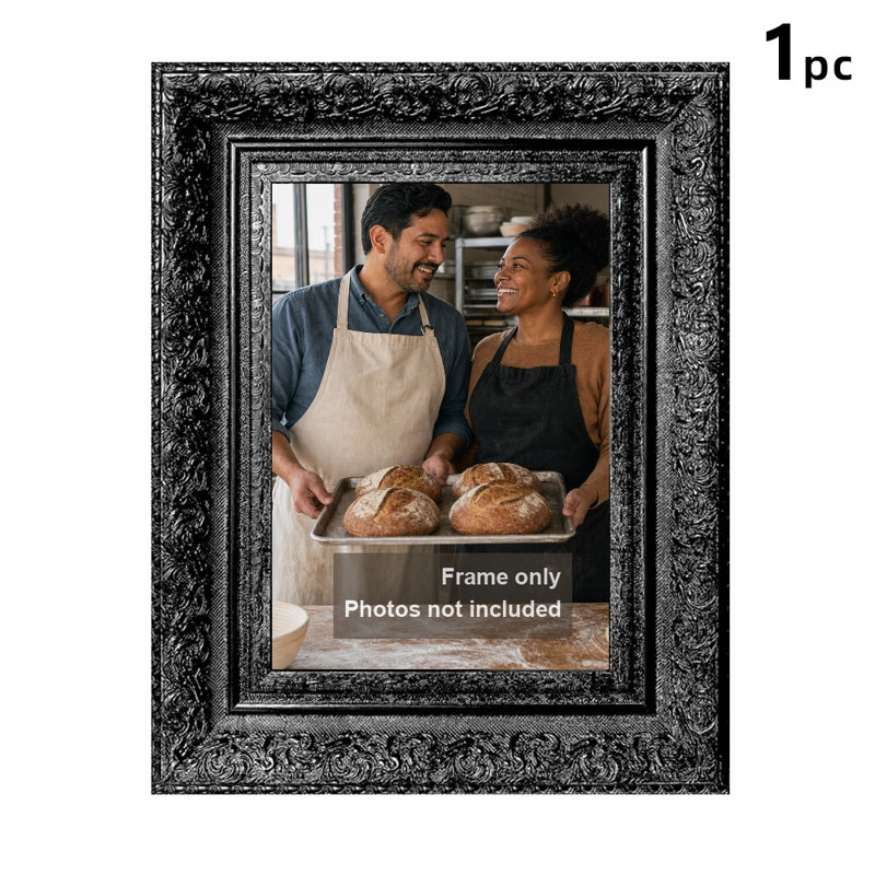 Cadre photo noir élégant 1 pièce 5 po x 7 po avec changement facile de photo, Noir, 1, L 5 po x H 7 po