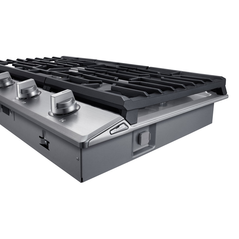 30" Gas Cooktop 5 Burners, Transitional, Silver, NG/LP