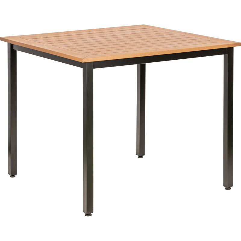 Square Metal Outdoor Dining Table , 36.6'' in. W 36.6'' in. D