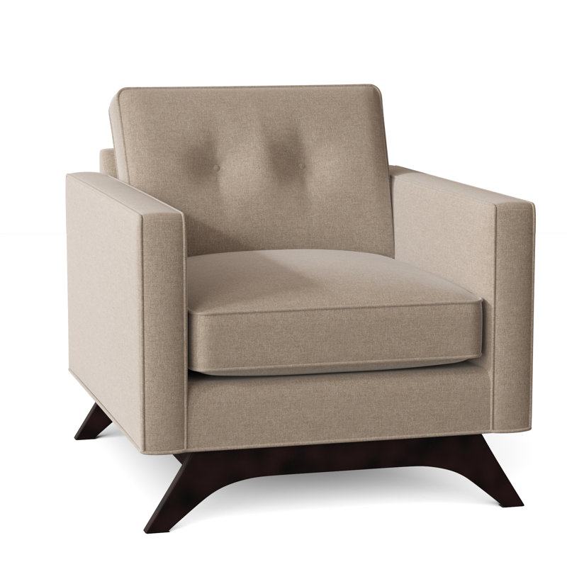 Fauteuil capitonné de 34 po de largeur Flinn, Sable Crafty
