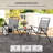 Folding Bistro Set with Adjustable Back, Small Patio Set, Grey