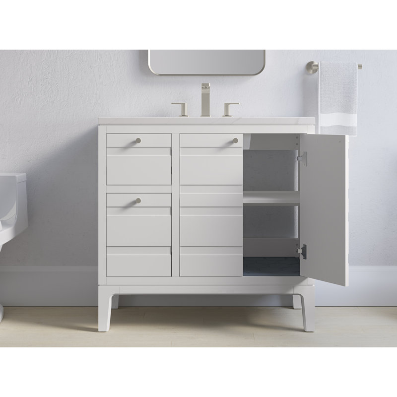 Helst 36-In Bathroom Vanity Set, White