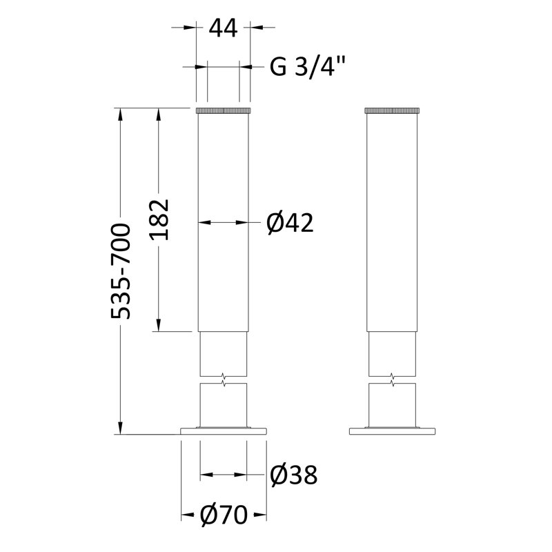 Bath Legs with Adjustable Shrouds