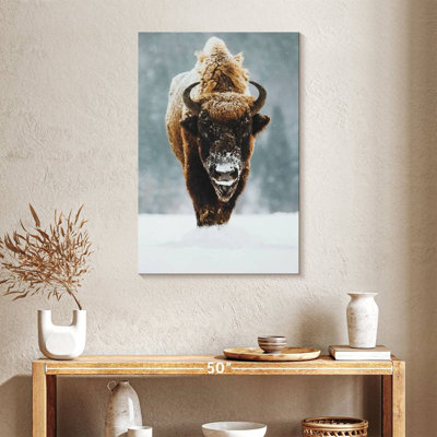 Impression sur toile Winter Buffalo