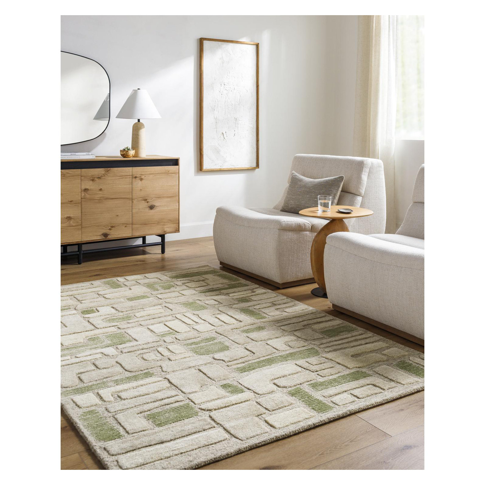 Liborius Handmade Indoor Rug, Rectangle 2' x 3'