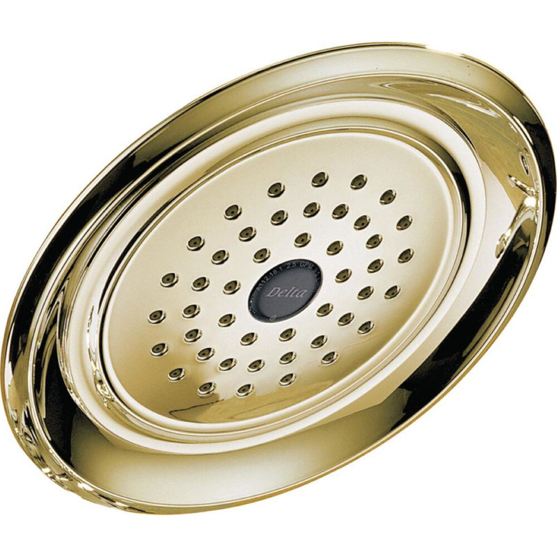 Universal Showering Components Multi Function Rain Shower Head, Brilliance Polished Brass