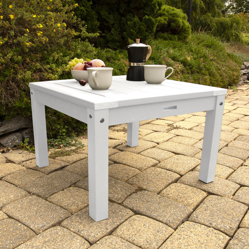 Arbnora Outdoor Side Table , 24'' in. W 24'' in. D, White