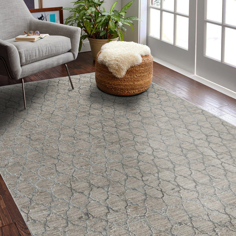 Tapis beige / brun à motif géométrique de 5 pi x 8 pi (5 pi 3 po x 7 pi 7 po) Branch Living Aeris, Rectangle de 5 pi x 8 pi