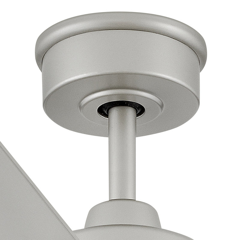 Ventilateur de plafond standard à DEL à 5 pales de 52 po avec télécommande et ensemble d'éclairage inclus, Nickel brossé