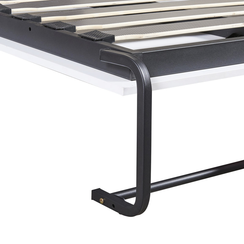 Bed With Cabinet In White - Maximize Storage For Home Items, Twin Side Enhance Space & Comfort