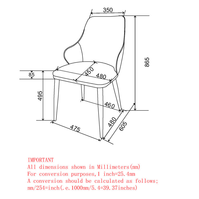 Chaise d'appoint rembourrée en tissu Giroux, Noir