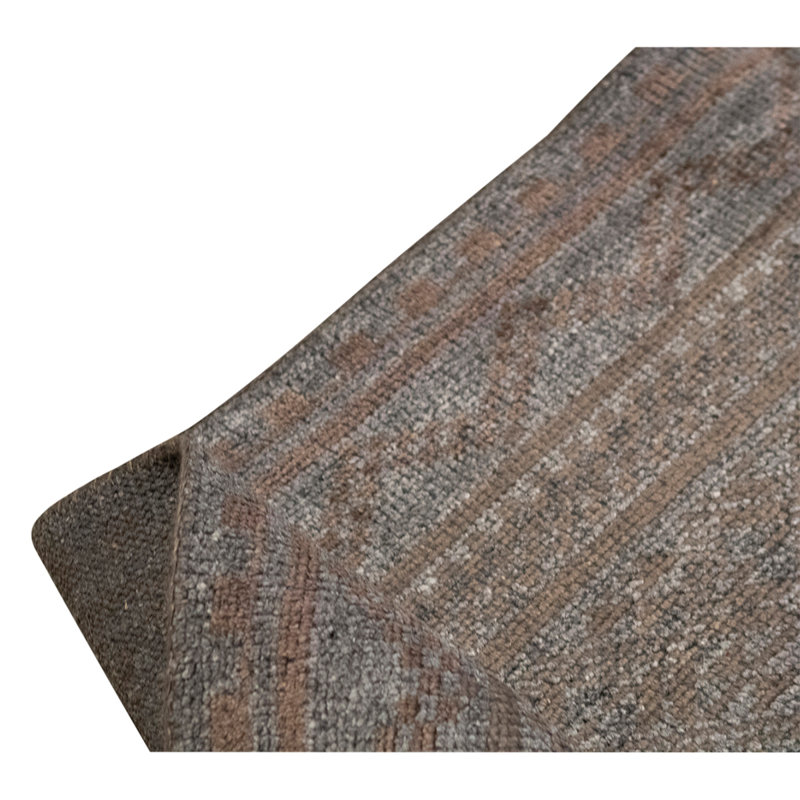 Wool Abstract Area Rug in Gray