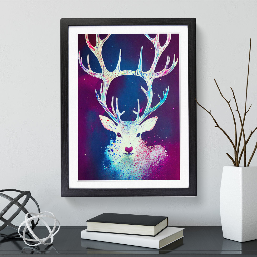 Colourful Stag Art No.4 Abstract