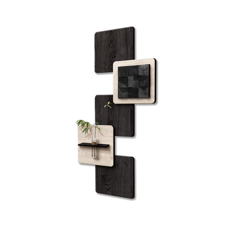 Black Square Sandstone Wall art, Black, 55.12" H x 27.56" W x 1.97" D