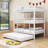Metal Twin Triple Bunk Bed With Trundle-1106552237