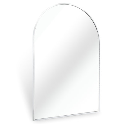 Arched Silver Bathroom Wall Mirror 20X30 Inches, 4Mm Hd Glass, - Rust Frame, Shatterproof Solution Inch For Elegance, Installation Manual