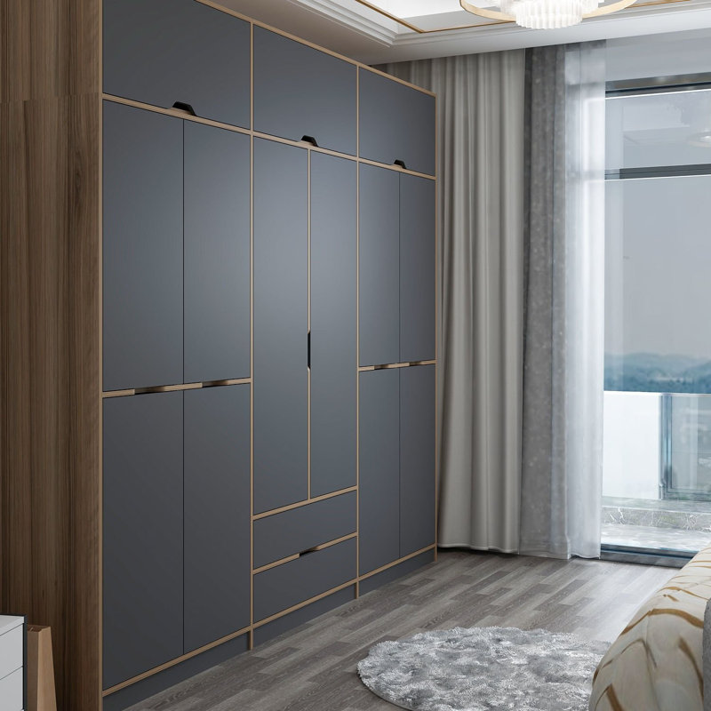 Elina Manufactured Wood Wardrobe, Grey