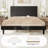 Modern Corduroy Platform Bed With Adjustable Headboard,Maximize Space With Under-Bed Storage,No Box Spring Required-487709961-487709956