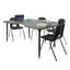 Table d'activité thermofusionnée avec pieds fuselés réglables Adapte 48 x 72-115943335-115943334