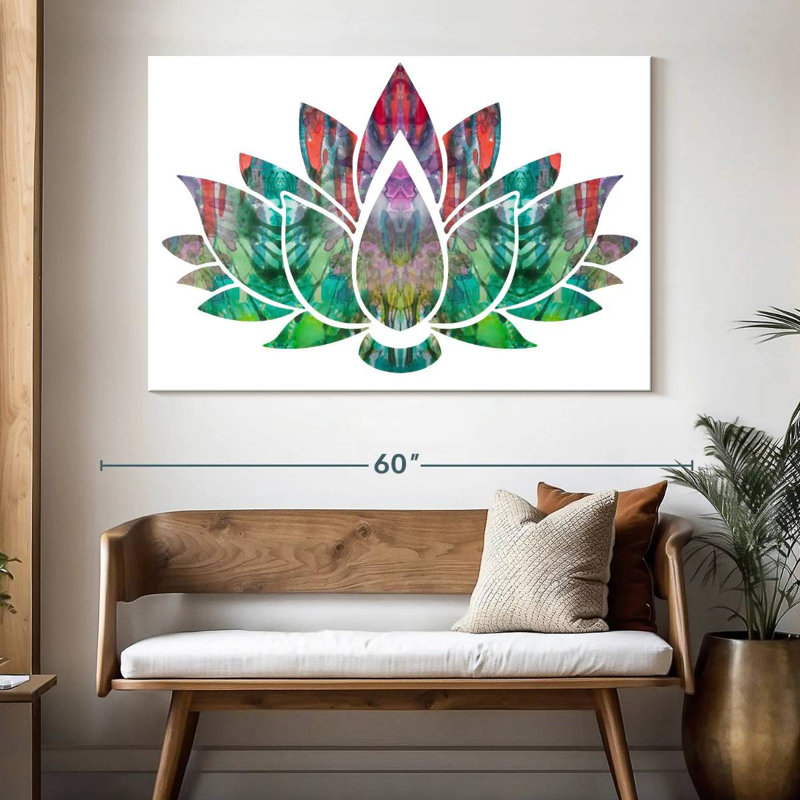 Harnek Lotus Patterns, 34" H x 51" W