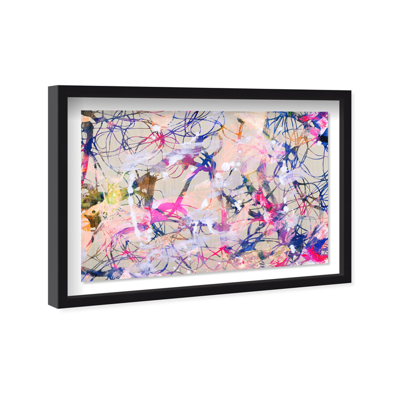 Jungle Walk Canvas Abstract Print by Oliver Gal, 25.5"H x 37.5"W, Black Frame