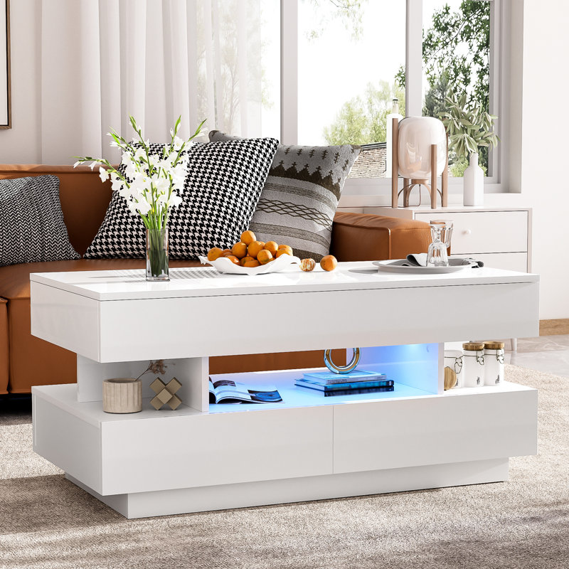 Lift-Top Coffee Table With Hidden Compartment