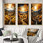 «Countryside Harvest Gold Autumn», 3 pièces sur toile-679345252-679345253