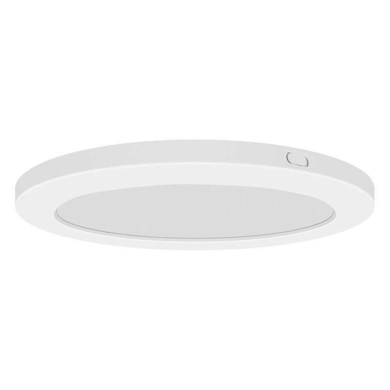 Sparacino Acrylic Flush Mount, 120V, White, 0.5" H x 12" W x 12" D