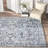 Ingrid Machine Woven Oriental Navy Area Rug-513605974