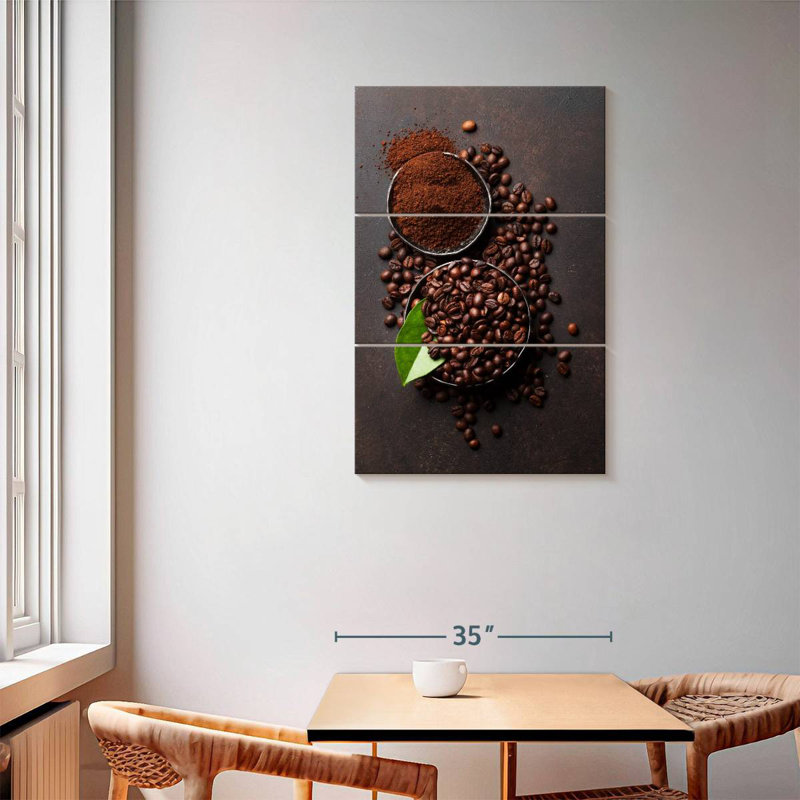 Yarlin Coffee Beans And Grounds, 57" H x 36" W