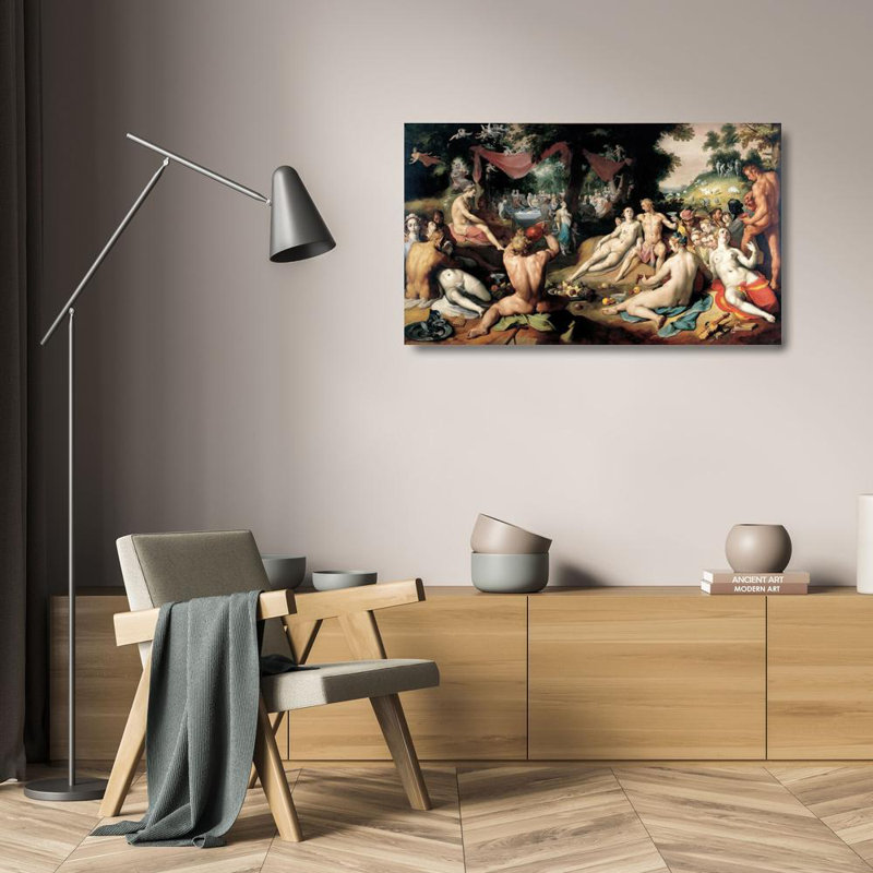 "Le mariage de Pélée et Thetis" par cornelis van Haarlem - art mural sur toile tendue, H 24 po x l 17 po