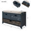 Banc de rangement avec panier amovible et 2 tiroirs, banc à chaussures entièrement assemblé