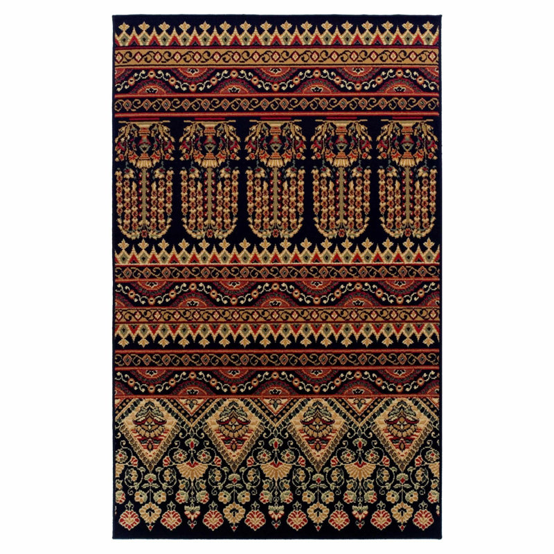 Tapis tissé à la machine Meenakshi Adena, Rectangle de 5 pi x 8 pi