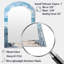 Coastal Minimalisme Beach Fence II - miroir décoratif Beach Arch, miroir mural asymétrique turquoise, impression sur métal-922641997