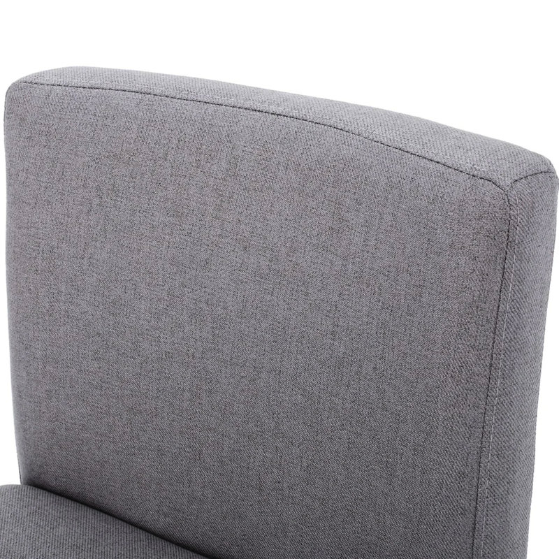 Tabouret de comptoir Kd (2) en gris - l 17,75 po x P 23,2 po x H 37,73 po, structure en bois massif, revêtement 100% élégant pour tout style d'intérieur , Tissu, Tendance